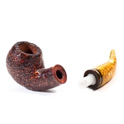 Pipa Savinelli Miele Rusticata 642 Bent Apple