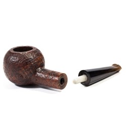 Briar Pipe Ropp Stout Sandblasted Tomato