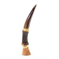 Pipe Tamper in Briar Bamboo And Horn