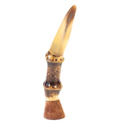 Pipe Tamper in Briar Bamboo And Horn