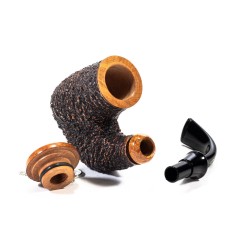 Pipe Brebbia Oom Paul Rusticated Hungarian