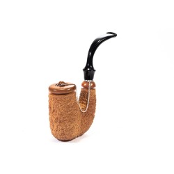 Pipe Brebbia Oom Paul Rusticated Natural Hungarian