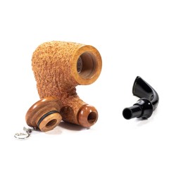 Pipe Brebbia Oom Paul Rusticated Natural Hungarian