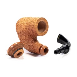 Pipe Brebbia Oom Paul Rusticated Natural Hungarian