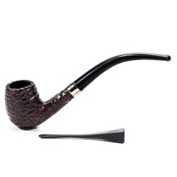 Pipa in Radica Peterson Junior Rusticata Bent Billiard