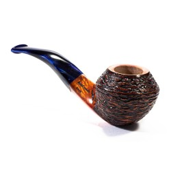 Pipe Santambrogio Rusticated Bent Rhodesian