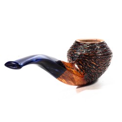 Pipe Santambrogio Rusticated Bent Rhodesian