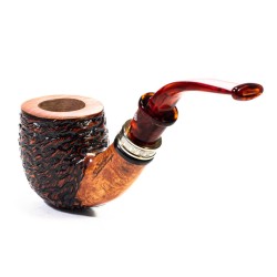Briar Pipe Santambrogio Rusticated Bent Pot