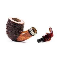 Briar Pipe Santambrogio Rusticated Bent Pot