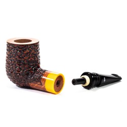 Briar Pipe Santambrogio Rusticated Billiard