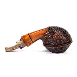 Pipe Santambrogio Rusticated Bent Rhodesian