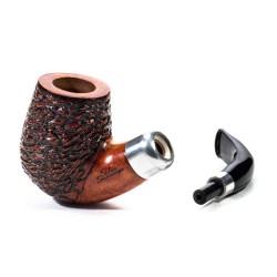 Pipa Santambrogio Rusticata Bent Billiard