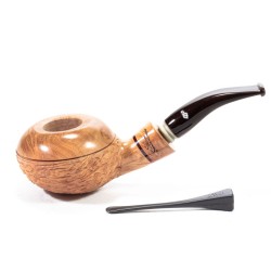 Pipe Santambrogio Rusticated Natural Bent Tomato