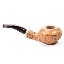 Pipe Santambrogio Rusticated Natural Bent Tomato