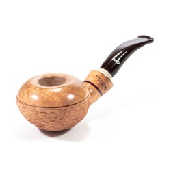 Pipe Santambrogio Rusticated Natural Bent Tomato