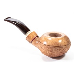 Pipe Santambrogio Rusticated Natural Bent Tomato