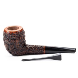 Briar Pipe Radice Rind Rusticated Billiard