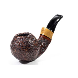 Briar Pipe C-Pipe Group 22 Sandblasted Bent Apple