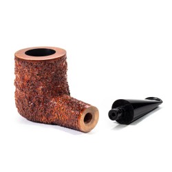 Briar Pipe Radice Rind Rusticated Billiard