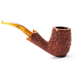 Pipa in Radica Radice Rind Rusticata Bent Billiard