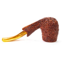 Pipa in Radica Radice Rind Rusticata Bent Billiard