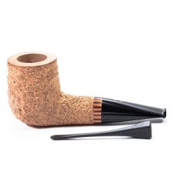 Briar Pipe Radice Rind Pure Rusticated Billiard