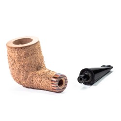 Briar Pipe Radice Rind Pure Rusticated Billiard