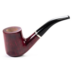 Pipa in Radica Radice Rubino Liscia Bent Billiard
