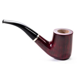 Pipa in Radica Radice Rubino Liscia Bent Billiard