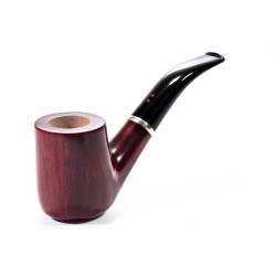 Pipa in Radica Radice Rubino Liscia Bent Billiard