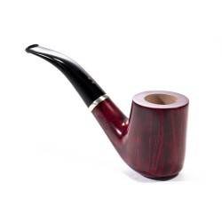 Pipa in Radica Radice Rubino Liscia Bent Billiard