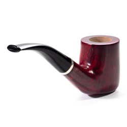 Pipa in Radica Radice Rubino Liscia Bent Billiard