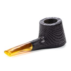 Bog Oak Pipe Radice Sandblasted Pot