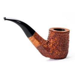 Pipa in Radica Radice Rind Rusticata Bent Billiard