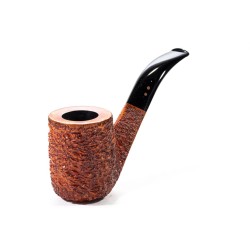 Pipa in Radica Radice Rind Rusticata Bent Billiard