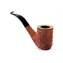 Briar Pipe Radice Rind Rusticated Bent Billiard