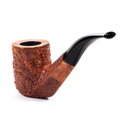 Pipa in Radica Radice Rind Rusticata Bent Billiard