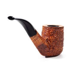 Pipa in Radica Radice Rind Rusticata Bent Billiard