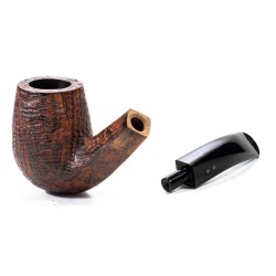 Pipa in Radica Radice Silk Cut Sabbiata Bent