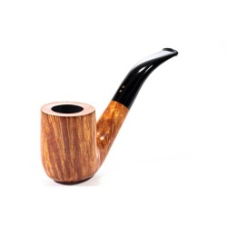 Pipa in Radica Radice Clear Liscia Bent Billiard