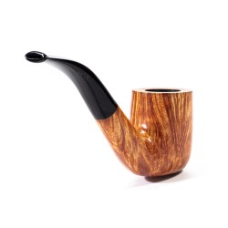 Pipa in Radica Radice Clear Liscia Bent Billiard