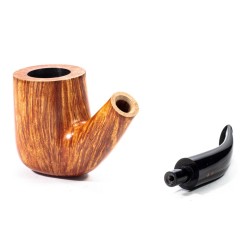 Pipa in Radica Radice Clear Liscia Bent Billiard