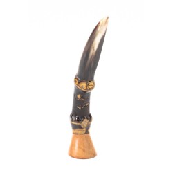Pipe Tamper in Briar Bamboo And Horn