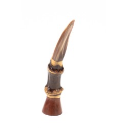 Pipe Tamper in Briar Bamboo And Horn