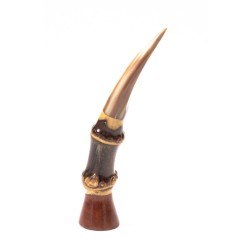Pipe Tamper in Briar Bamboo And Horn
