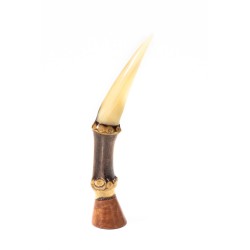 Pipe Tamper in Briar Bamboo And Horn