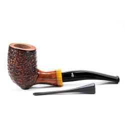 Briar Pipe Santambrogio Rusticated Billiard