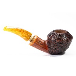 Pipe Santambrogio Rusticated Bent Rhodesian