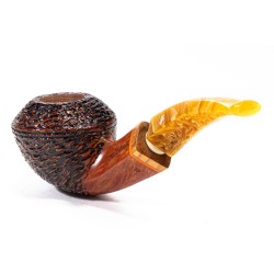Pipe Santambrogio Rusticated Bent Rhodesian