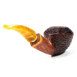 Pipe Santambrogio Rusticated Bent Rhodesian